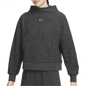 Nike Women's Black Therma Fit Mock Neck Sweatshirt